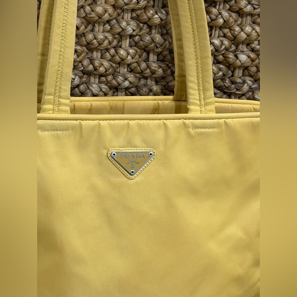 Prada Yellow Nylon Tote - Picture 3 of 11